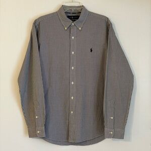 Ralph Lauren Black Checkered Button Down Shirt